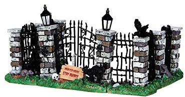 Lemax - Spooky Iron Gate and Fence - Set of 5