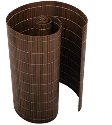 bambus-discount.com PVC Sichtschutzmatte Balkonverkleidung Sylt 90 x 200cm in nussbaum braun - Balkon Sichtschutz Kunststoffmatte 0,9m x 2m