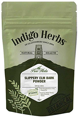 Indigo Herbs Ulmenrinde Pulver 50g | Slippery Elm Bark Powder | Vegan | Rein & GMO Frei