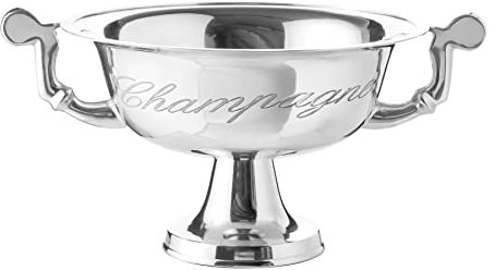 invicta INTERIOR Eleganter Design Sektkühler Champagne 40cm Silber poliert Flaschenkühler
