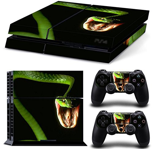 DOTBUY PS4 Skin Aufkleber Sticker Design Folie schützende Haut Schale für Sony Playstation 4 Konsole und 2 Dualshock Controller (Animal Snake)