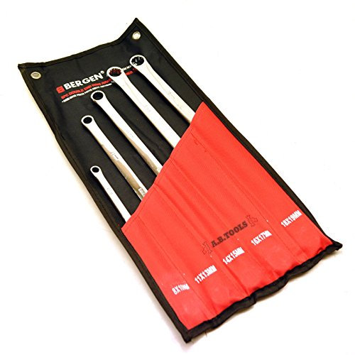 AB Tools Extra Long Double Ended Ring Spanner Aviation Wrench 8mm - 19mm 5pc Set