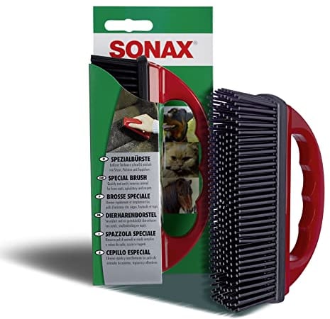 SONAX SpezialBürste zur Entfernung von Tierhaaren (1 Stück) zur einfachen und schnellen Entfernung von Tierhaaren von textilen Oberflächen | Art-Nr. 04914000