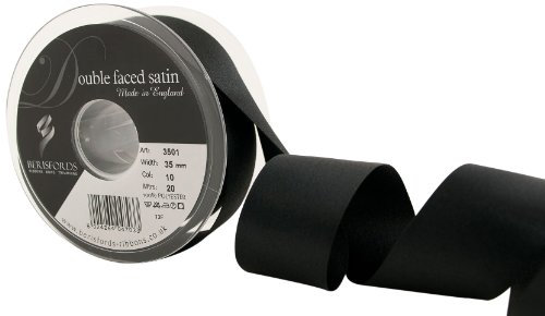 Berisfords Ribbon, Black, 35 mm