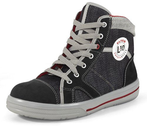 ELTEN SENSATION Mid ESD S2, chaussures de sécurité pour hommes, légères, embout en acier, matière supérieure : cuir + textile, doublure intérieure : textile (respirant), taille 45
