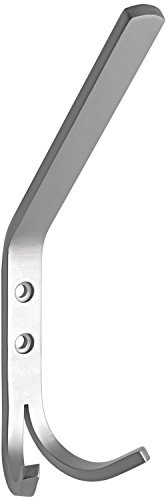 OPO 75091047 Grimme Cygni Basic Huthaken (Kleiderhaken), Breite 55 mm Höhe 180 mm Garderobenhaken Aluminium natur eloxiert, Silber