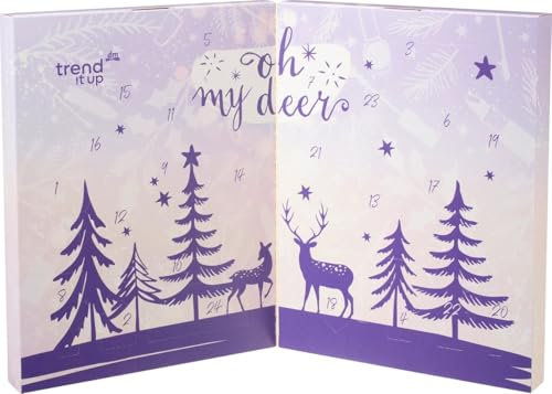 Trend !t up Adventskalender 2024 mit 24 Überraschungen, Kosmetikprodukten, Weihnachtsdesign