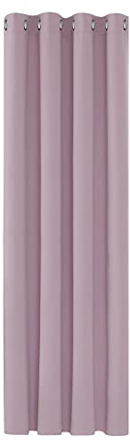 Deconovo Tenda per Interni Oscurante Camera da Letto 260 CM Altezza, Termica Isolante per Interni Moderne per Soggiorno 1 Pannello, 140x260 CM, Rosa Chiaro