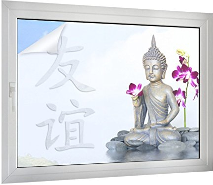 Klebefieber Sichtschutz Buddha B x H: 60cm x 45cm