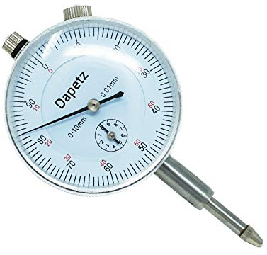 Daptez Dial Prüf Indikator DTI Metrisches messen Monitor Uhr 0-10MM Präzision Aussen Measuring Metrisch Prüf Messuhr