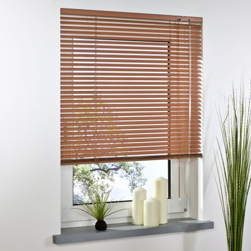 Alu-Jalousie, Aluminium-Jalousie / 140 x 160 Terracotta/Wand-und Deckenmontage, Rollo, Jalousie