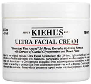 KIEHL'S Ultra Facial Cream, 125 ml, pflegende, leichte Gesichtscreme mit Squalan und Glykoprotein für einen vitalen Teint, 72 h Feuchtigkeitsversorgung