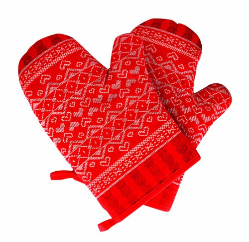Mustard Ovenknits - Knitted design oven glove - sold as a pair