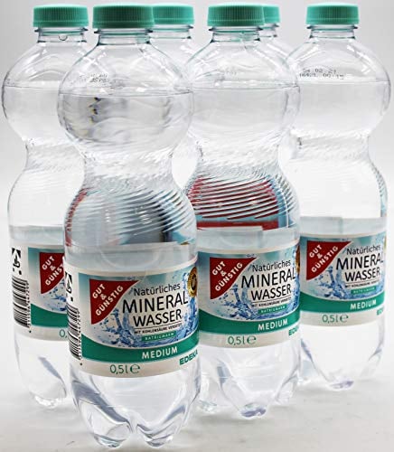 Gut & Günstig Natürliches Mineralwasser Medium, 6er Pack (6 x 0.5 l) EINWEG