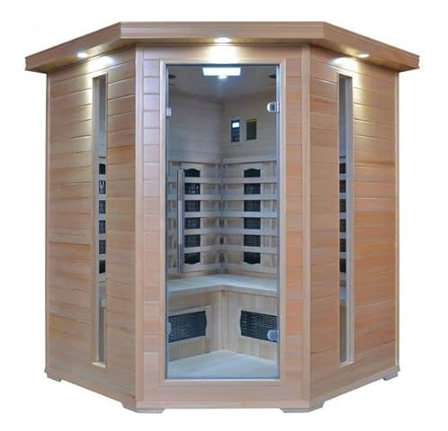 Sauna infrarouge 150 x 65 x 120 pour 4 personnes avec ioniseur et chromathérapie