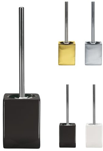 KW Flash Ceramic/Stoneware Toilet Brush and Holder (Black)