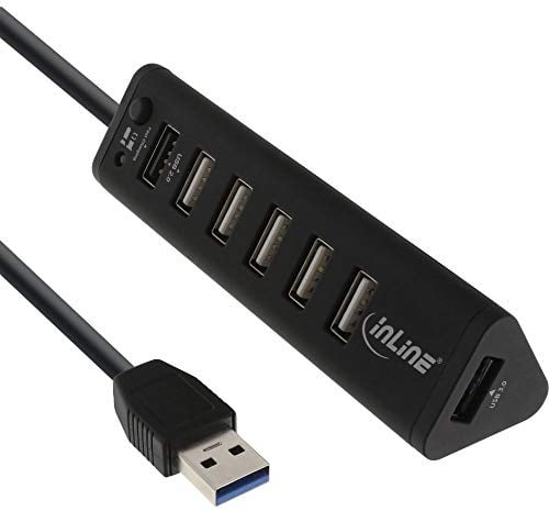 InLine 66763 Smart Hub, 7-fach USB 3.0 / 2.0 Hub mit Schnelllade-Anschluss