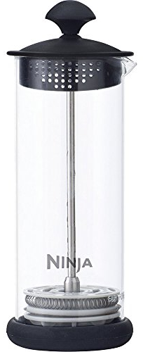 Ninja Coffee Bar Easy Milk Frother with Press Froth Technology, 5 oz. Clear/Black