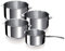 Bekaline 12326984 Evolution Série de 4 Casseroles + 1 Manche Amovible en acier inoxydable 14/20 cm