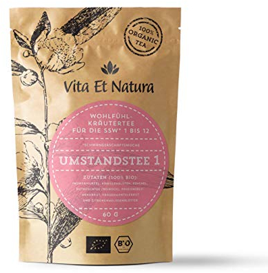 Vita Et Natura® BIO Umstandstee 1 - Schwangerschaftstee für die 1. bis 12. SSW - 100% biologisch - Geeignet für den 1. Schwangerschaftstrimester - von Hebammen empfohlen