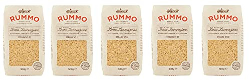 5x Rummo Stelline N°22 Pasta Lenta Lavorazione Teigwaren aus Hartweizengrieß Bronze-Zeichnung 500g