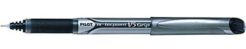 Pilot Hi-Tecpoint V5 Grip Rollerball Pens Fine Tip Black Pack of 12aa