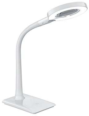 Trio Leuchten LED Tischleuchte Lupo 527290101, Kunststoff weiß, inkl. 5 Watt LED, 4-fach Touch Dimmer, 13.5 x 13.5 x 35.0 cm