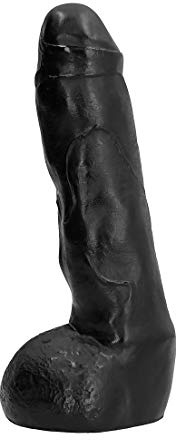 All Black Dildo 12 - Realistischer Dildo mit Aderung 22 x 4.5 cm