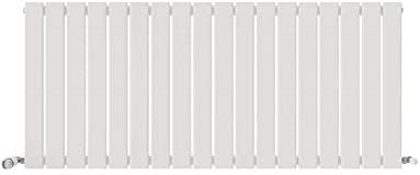 iBathUK Apex Horizontal Radiator, Single Flat Panel Radiators, 600x1368mm Slim Radiator for Bathroom,Kitchen,Living Room - White