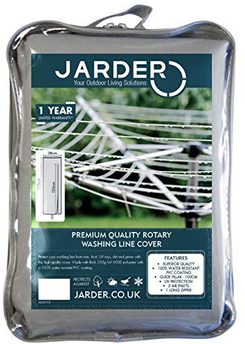 Jarder Rotary Washing Line Cover, 100% Water Resistant PVC Coated Outdoor Furniture Protection