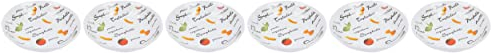 COSY TRENDY Lot de 6 Assiettes à pâtes en Porcelaine, Blanc, D20 cm