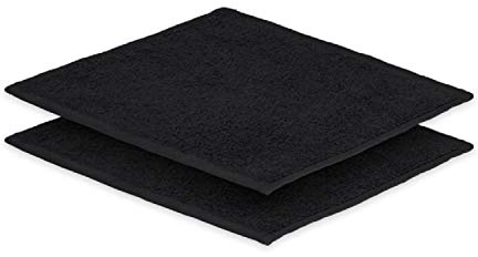 EXKLUSIV HEIMTEXTIL 2X Seiftuch 30 x30 cm Schwarz 500 g