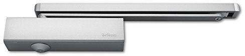 Briton 2321B.T.SES Size 2 - 4 CE Easy-Opening Cam Action Adjustable Door Closer with B/C and Door Push Side for Fire Doors - Silver