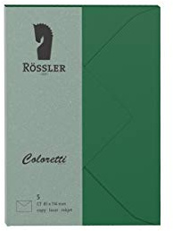 Rössler 220707571 - Coloretti Briefumschläge, 80 g/m², DIN C7, forest, 5 Stück