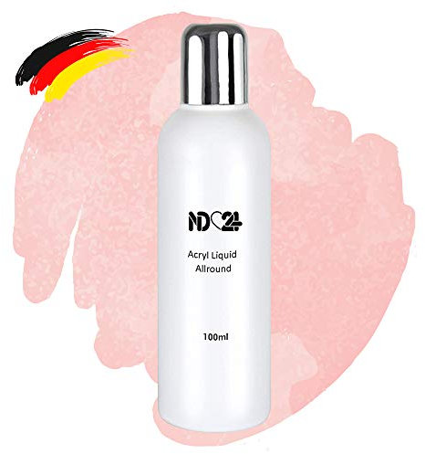 ND24 NailDesign® Acryl Liquid für Nägel Allround 100ml – Acryl Flüssigkeit für Nägel in Studio-Qualität – Mittelschnell aushärtendes Acrylliquid – Acrylnägel Liquid – Made in Germany