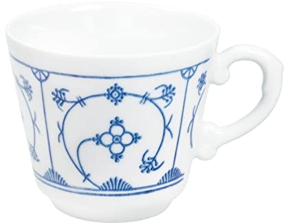 KAHLA 414702A75056H Blau Saks Kaffeetasse 0,18 l | Teetasse mit Strohmuster aus Porzellan