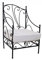 Orientalischer Lounge Sessel Gartensessel aus Metall Murcia 60cm Groß | Marokkanischer Gartenstuhl Inkl. Sitzkissen Stuhlkissen | Mediterrane Gartenmöbel als Deko im Garten Terrasse oder Balkon
