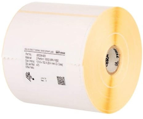 Zebra Z-Perform 1000T – Drucker-Etiketten weiß, Wärmeübertragung, PAPIER, 100 x 150 mm)
