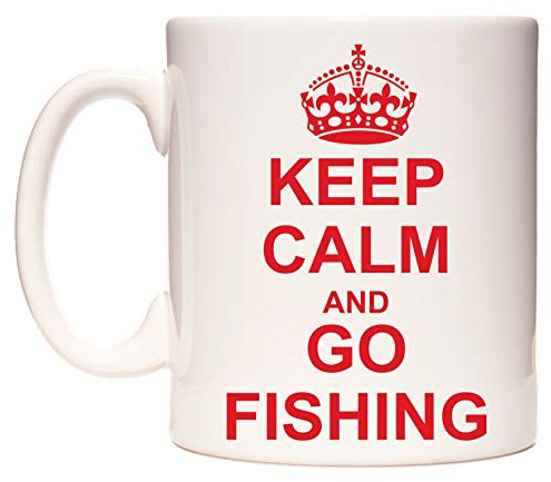 WeDoMugs Keep Calm and Go Fishing - Ceramic 11oz Coffee Tea Gift Mug Cup