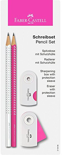 Faber-Castell 10005963 Lot de 2 Crayons Sparkle B Blanc/Rose