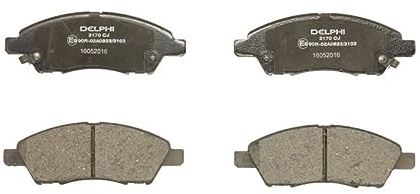 DELPHI LP3170 Bremsbelagsatz Bremsbeläge Vorne ohne Zubehör Kompatibel mit NISSAN MICRA III K12