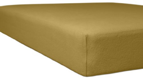 Kneer 8001874 Flausch-Biber Spannbetttuch Qualität 80, 180 x 200 cm - 200 x 200 cm, Sand