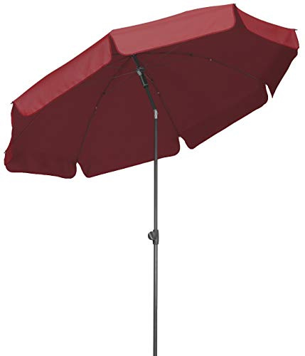 Schneider 753-07 Sonnenschirm Aquila, dunkelrot, 200 cm rund, Gestell Stahl, Bespannung Polyester, 4.6 kg