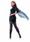 BAHNER Stützhose 80den, Große Größen, Damen, Strumpfhose mit Stützeffekt, Größe XXXL, schwarz