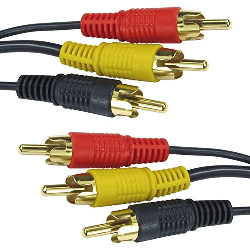 Triple câble 3 x RCA phono audio vidéo TV mâle vers prise AV 3 m