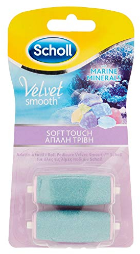 Scholl Velvet Soft Ricarica Soft Touch con Minerali Marini per Piedi Lisci e Morbidi , 2 Pezzi, 2 unità, 1