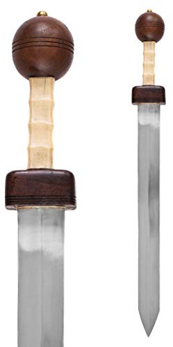 Battle-Merchant Pompeji Gladius mit Scheide ca. 79 n. Chr. | Dekorative Römische Schwert Replik für Reenactment & Historische Darstellungen, Ausstellungsstück, Römer, Legionär, ab 18