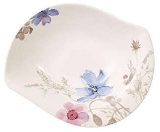 Villeroy & Boch Mariefleur Gris Serve & Salad Coupelle creuse, 21 x 18 cm, Porcelaine Premium, Blanc/Multicolore