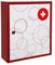 Arregui BT001-1 - Armoire à pharmacie, acier décoré, clé de scie, 100 x 315 x 360 mm, blanc/rouge