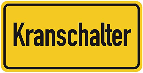 Schild Alu Kranschalter 120x200mm